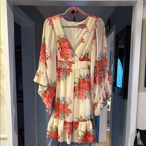 Betsey Johnson‎ Bambi Cream Flutter Sleeve Sundress